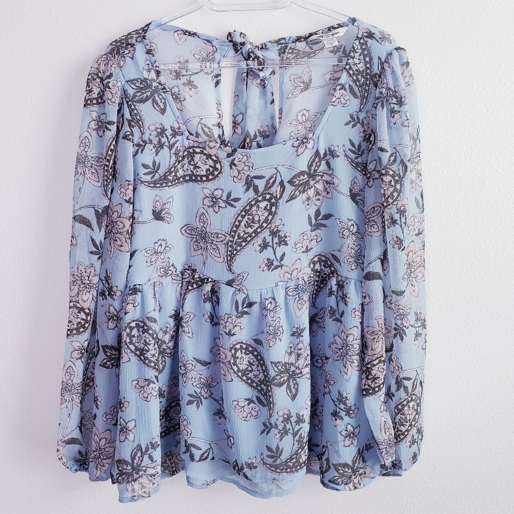 American Eagle Long Sleeve Babydoll Blouse